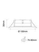 OSRAM LP DL D75 6W 840 RD (GL24100552755), 4000K, 750lm, LED Downlight / LED Recessed Light