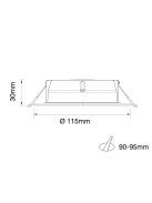 OSRAM LP DL D90 7W 840 RD (GL24100553055), 4000K, 900lm, LED Downlight / LED Recessed Light