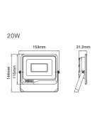 OSRAM LP FL 20W 865 SF BL (GL24100554955). 6500K. black. 2500lm. LED Floodlight