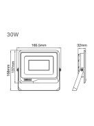 OSRAM LP FL 30W 865 SF BL (GL24100555555). 6500K. black. 3750lm. LED Floodlight