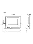 OSRAM LP FL 100W 830 SF BL (GL24100556555). 3000K. black. 11500lm. LED Floodlight