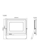 OSRAM LP FL 150W 865 SF BL (GL24100557355), 6500K, black / fekete, 18750lm, LED Floodlight / LED Reflektor / LED Fényvető 