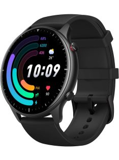   HASZNÁLT Amazfit GTR 2e, Obsidian Black (Fekete) / Sport Edition, A2023, Okosóra, Smartwatch, Zepp, Huami, Okos Óra, Smart Watch, Fitness, Fitnesz, Egészség, Sport