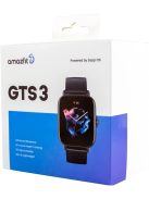 HASZNÁLT Amazfit GTS 3 Graphite black (Fekete), A2035, Okosóra, Smartwatch, Zepp, Huami, Okos Óra, Smart Watch, Fitness, Fitnesz, Egészség, Sport