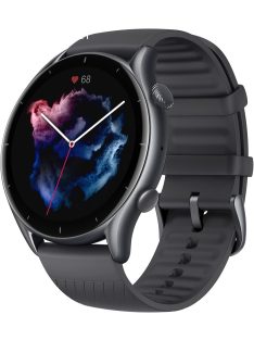   HASZNÁLT Amazfit GTR 3, Thunder Black (Fekete), A1971, Okosóra, Smartwatch, Zepp, Huami, Okos Óra, Smart Watch, Fitness, Fitnesz, Egészség, Sport BONTOTT CSOMAGOLÁS